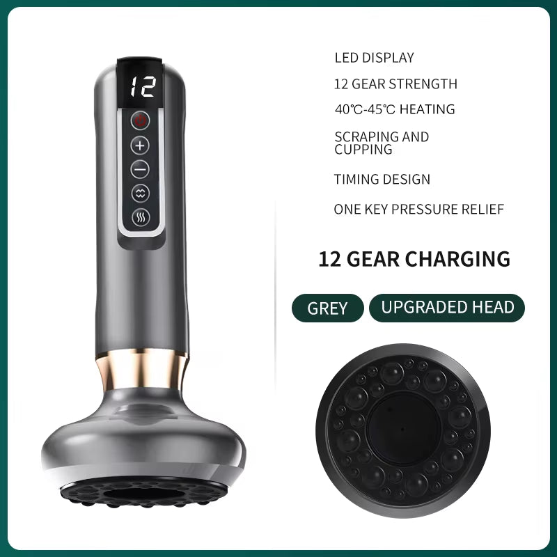 Smart Body Massager Vacuum Suction Device Cellulite Fat Bruning Handheld Chinese Sculpting Heating Cans for Belly Back Massage